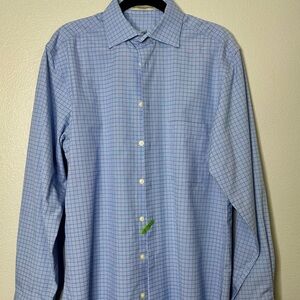 Pronto Uomo Light Blue Grid Pattern Shirt